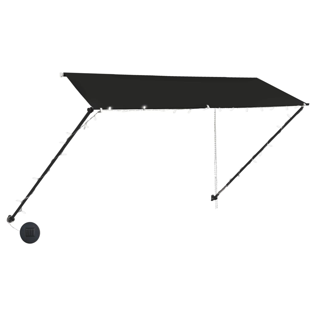 Retractable Awning With Led Anthracite 145914