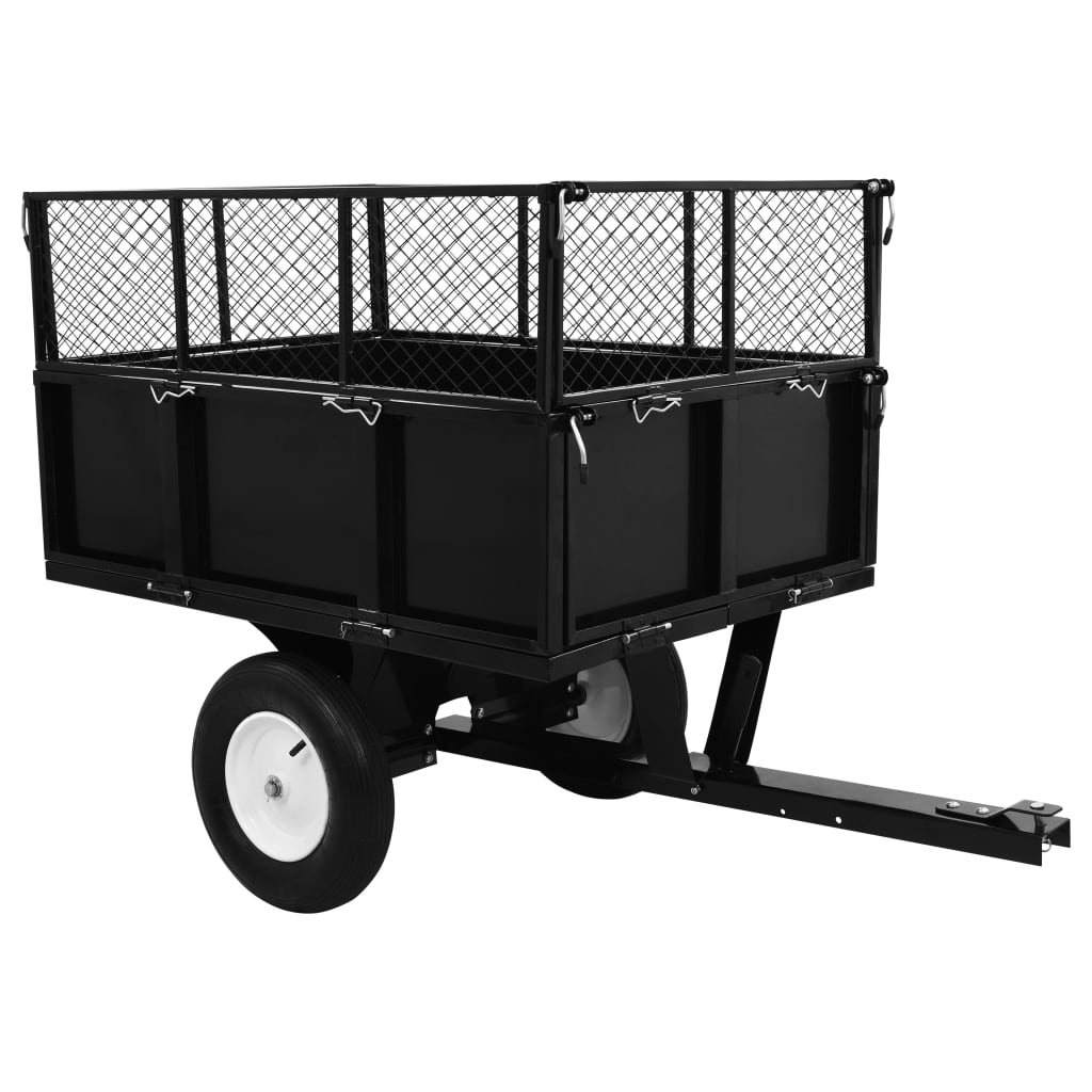 Tipping Trailer For Lawn Tractor Load Black 145813