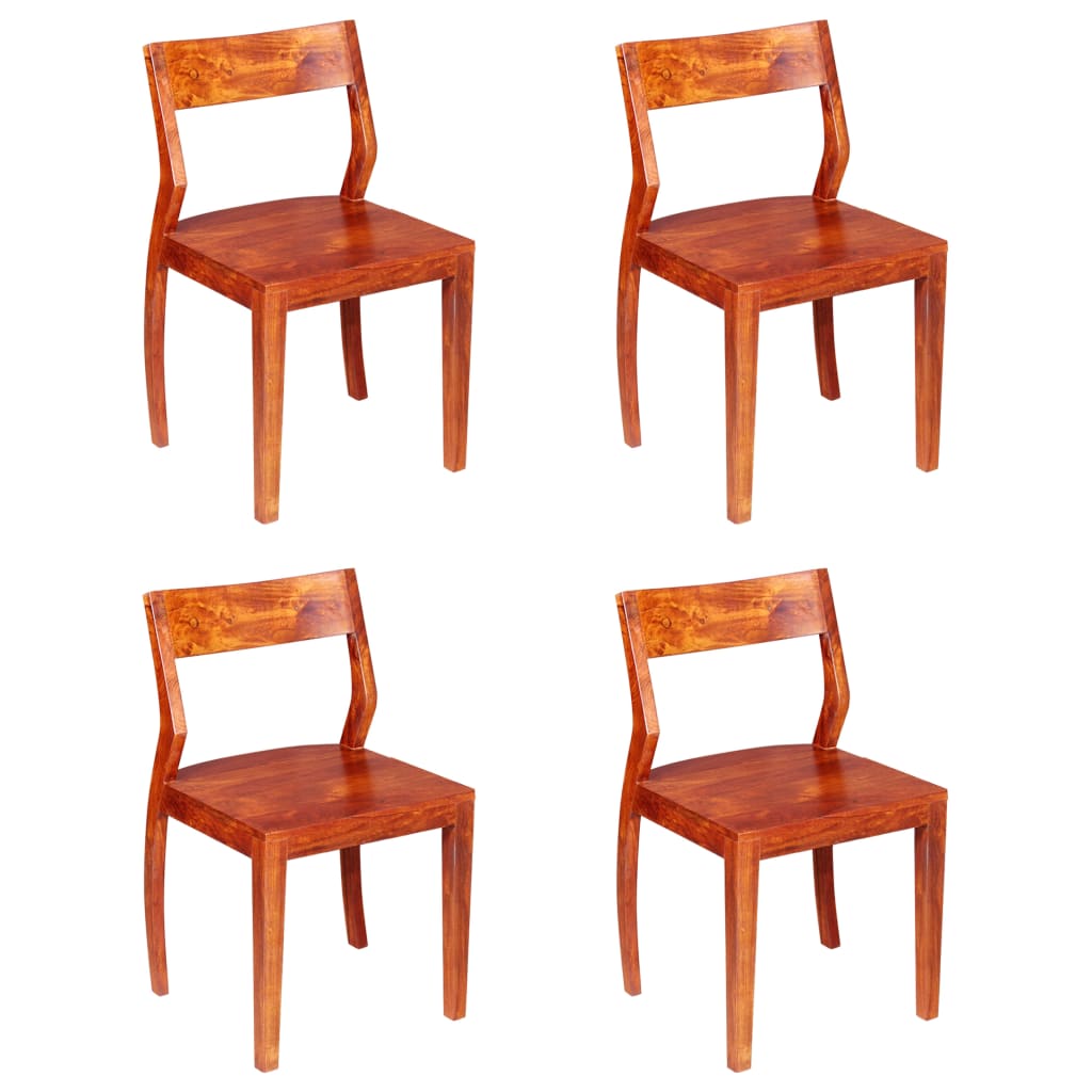 Dining Chairs Solid Acacia Wood Sheesham Brown 279137
