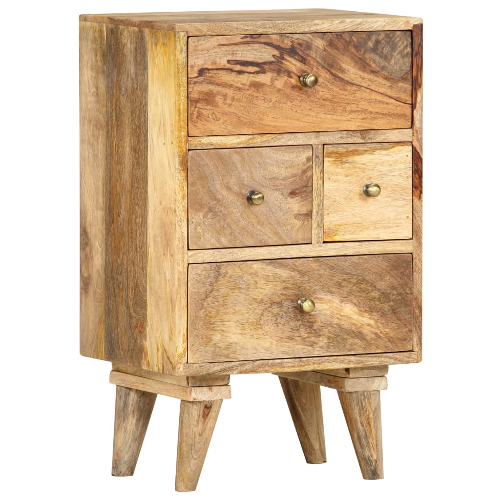 Bedside Cabinet Solid Mango Wood Brown 286123
