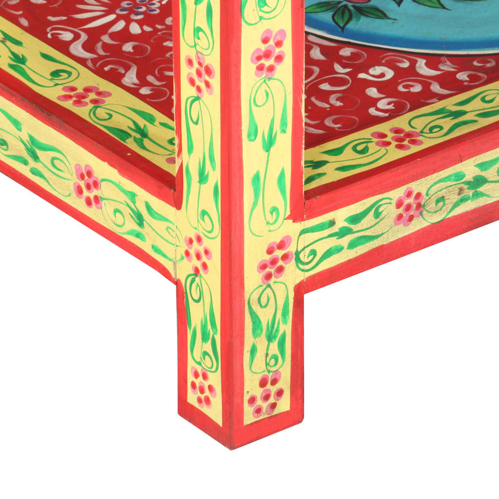 Hand Painted Console Solid Mango Wood Multicolour 286159
