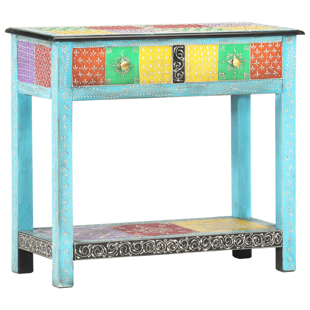 Hand Painted Console Solid Mango Wood Multicolour 286160