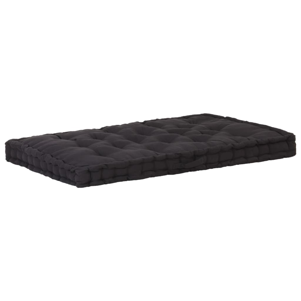 Pallet Floor Cushion Cotton Black 48673