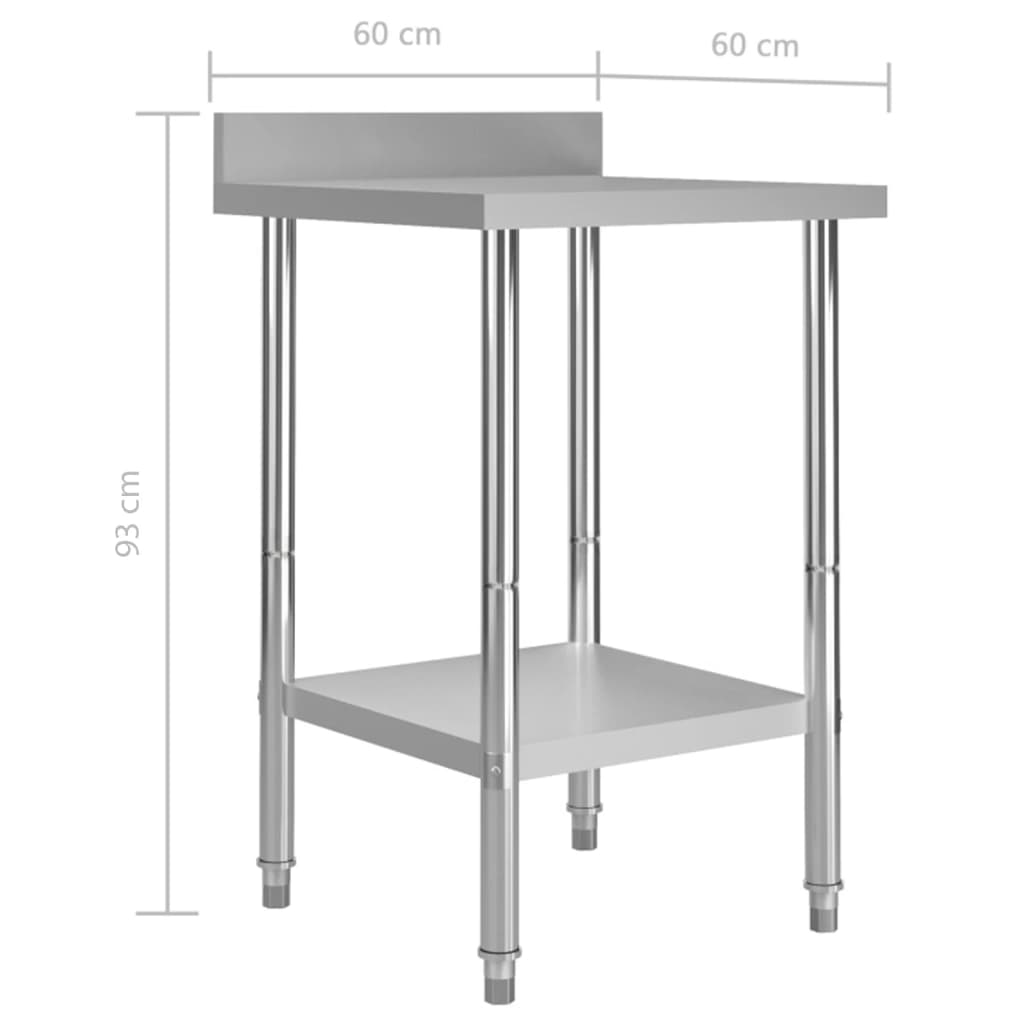 Kitchen Work Table Stainless Steel 51184