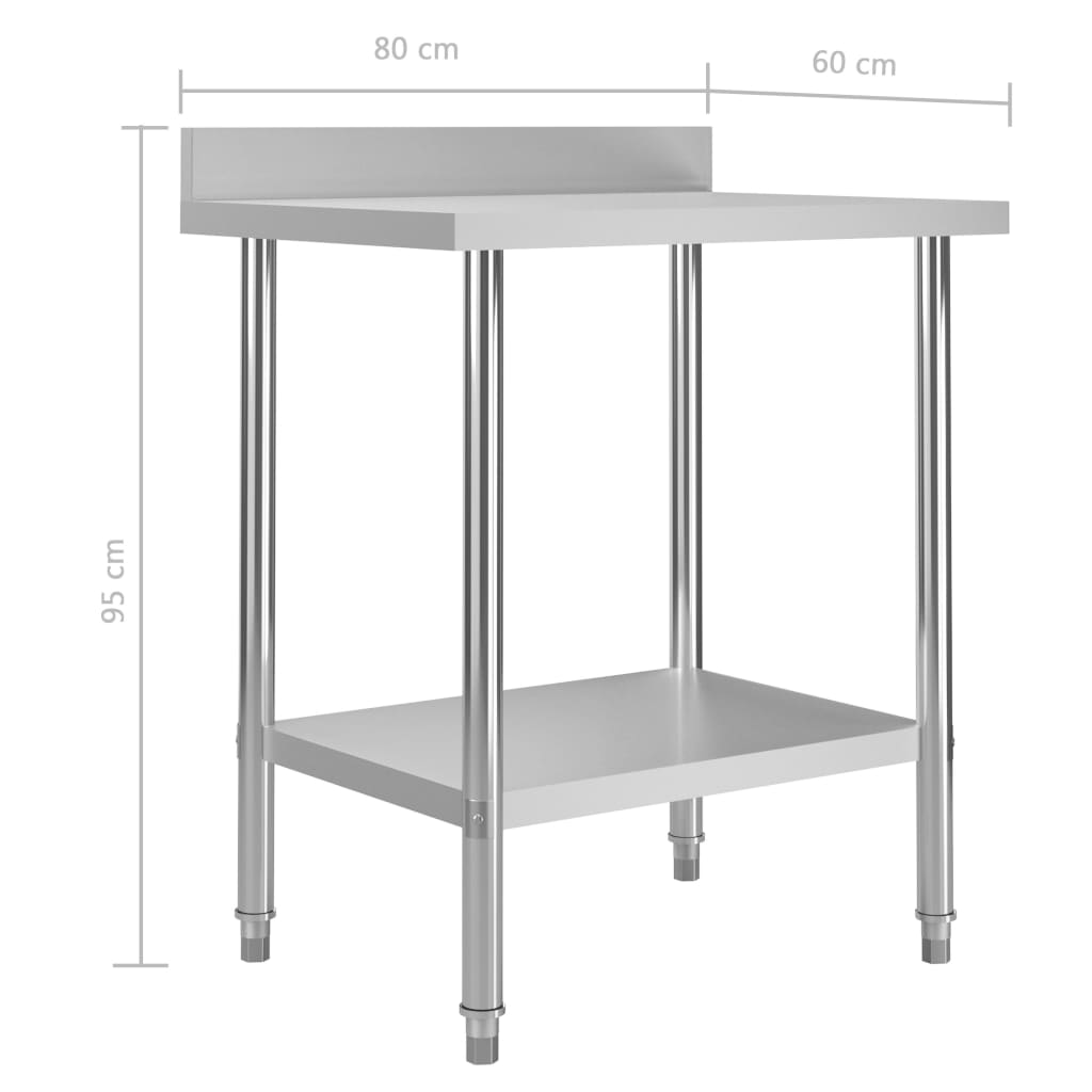 Kitchen Work Table Stainless Steel 51184