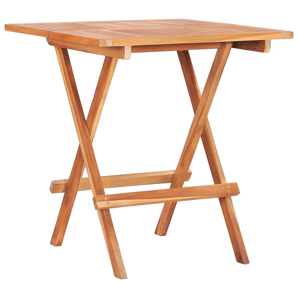 Folding Bistro Table Solid Teak Wood Brown 48996