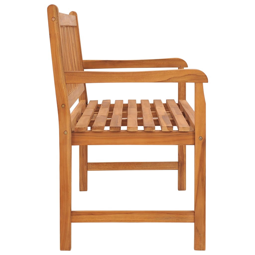 Seater Patio Bench With Table Solid Teak Wood Brown 49361