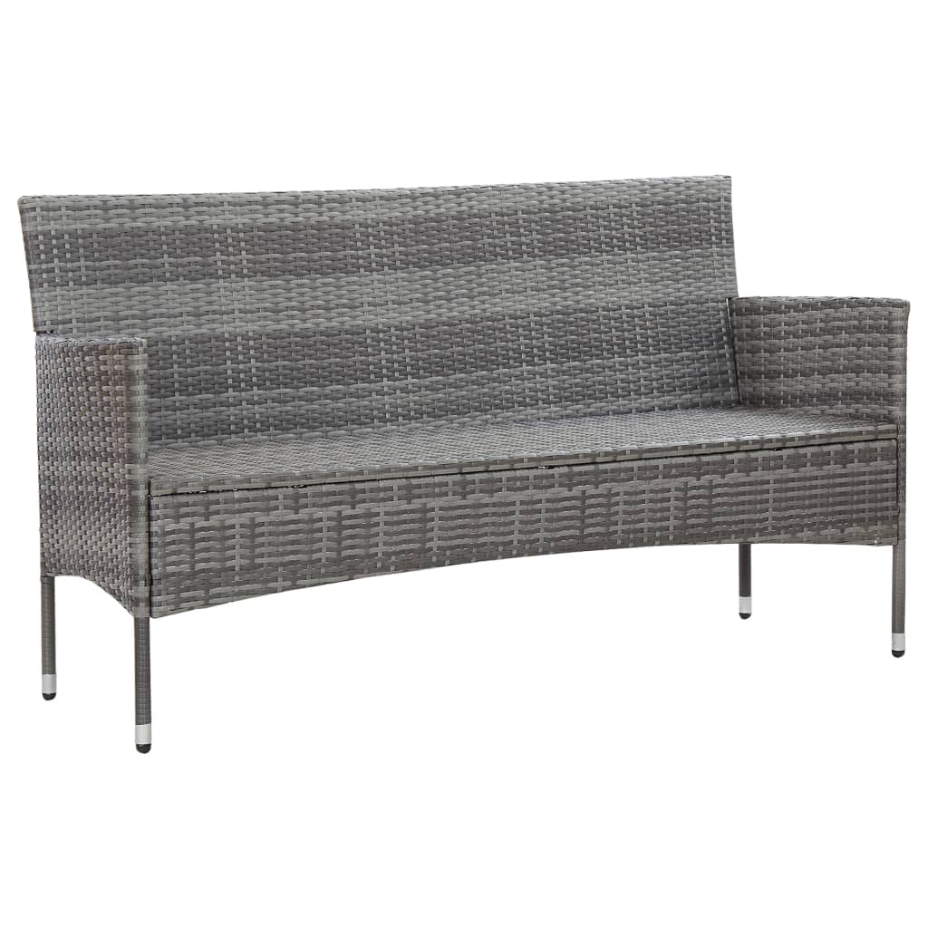 Seater Patio Sofa With Cushions Poly Rattan Brown 45896