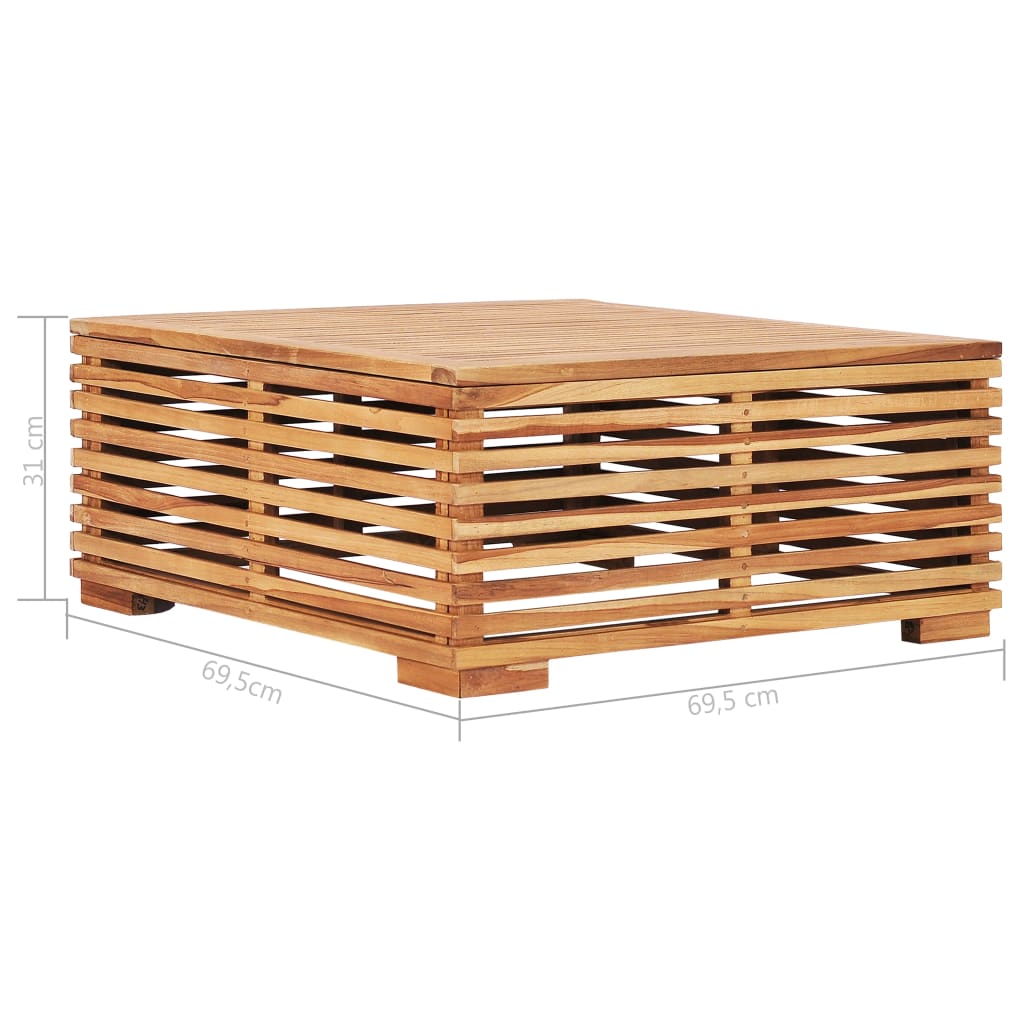 Patio Table Solid Teak Wood Brown 49380