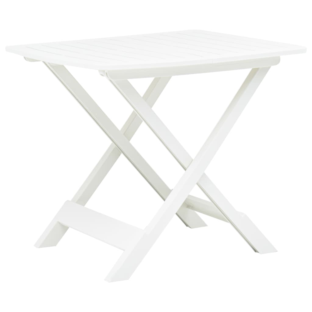 Folding Patio Table Plastic White 48790