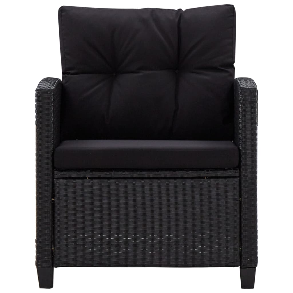 Patio Sofa Set With Cushions Poly Rattan Dark Gray G 46150