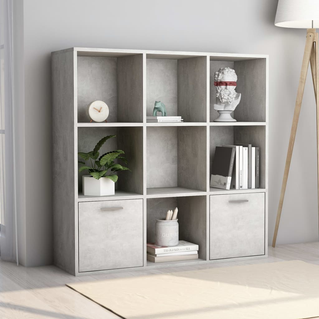 Book Cabinet Concrete Gray Grey 801120