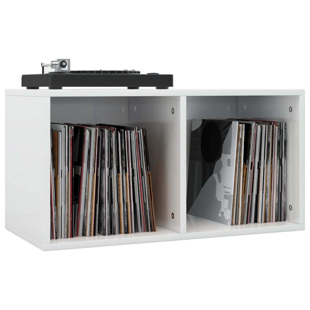 Vinyl Storage Box High Gloss White 802018