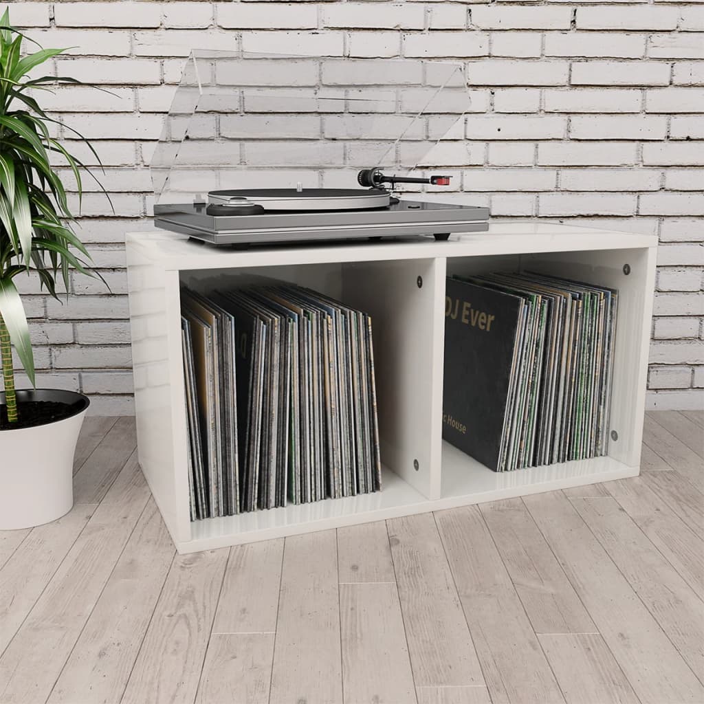 Vinyl Storage Box High Gloss White 802018