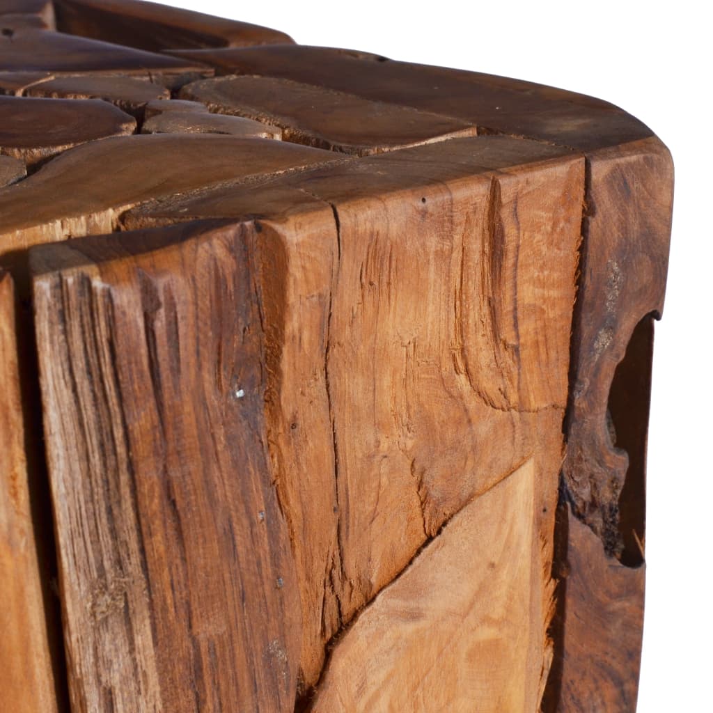 Side Table Solid Teak Wood Brown 288807