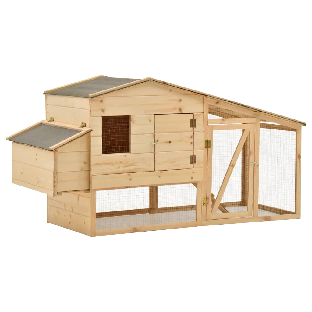Chicken Cage Solid Pine Wood Brown 170915