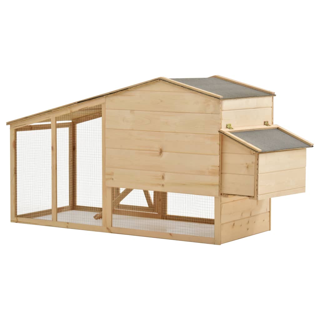 Chicken Cage Solid Pine Wood Brown 170915
