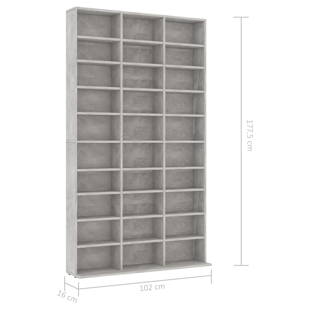 Cd Cabinet Gray Grey 801780