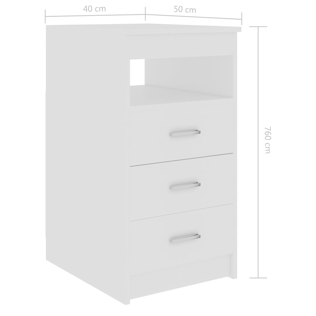 Drawer Cabinet White 801805