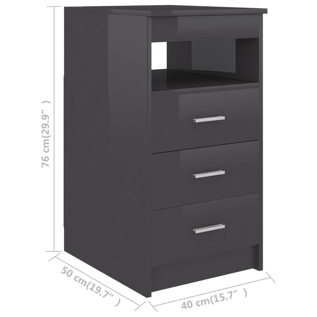 Drawer Cabinet And Sonoma Oak White 801810