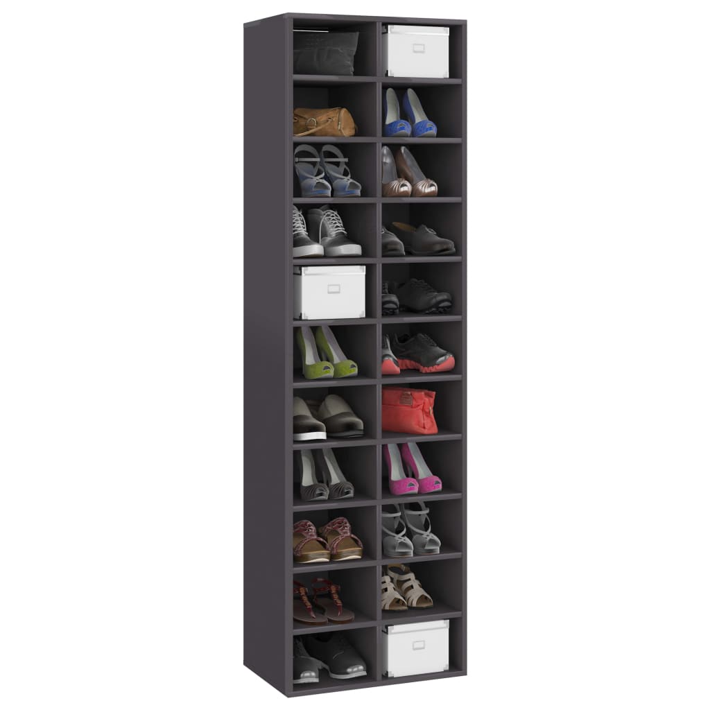 Shoe Cabinet High Gloss White 802234