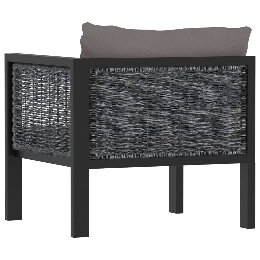 Sectional Sofa With Cushion Poly Rattan Anthracite 49395