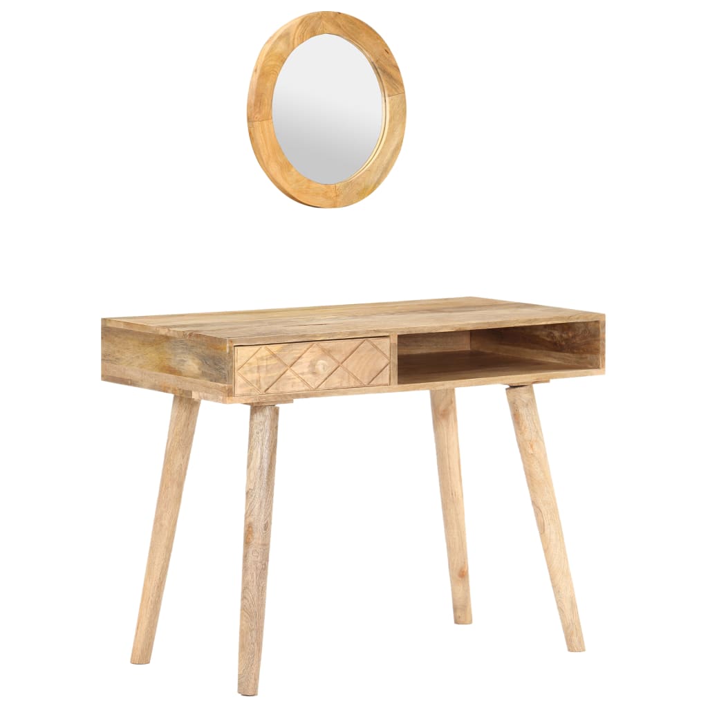 Dressing Table Solid Mango Wood Brown 289636