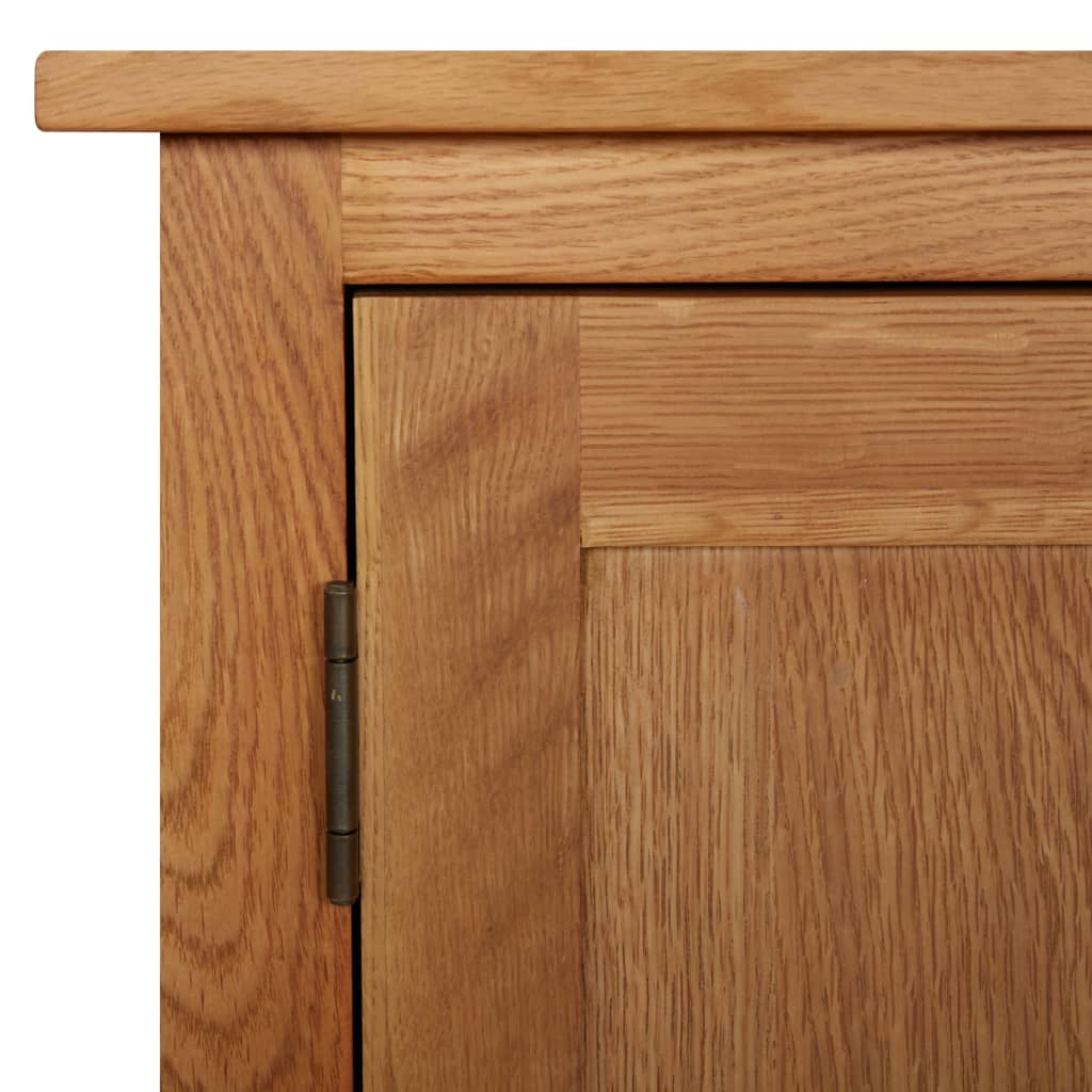 Cupboard Solid Oak Wood Brown 289188