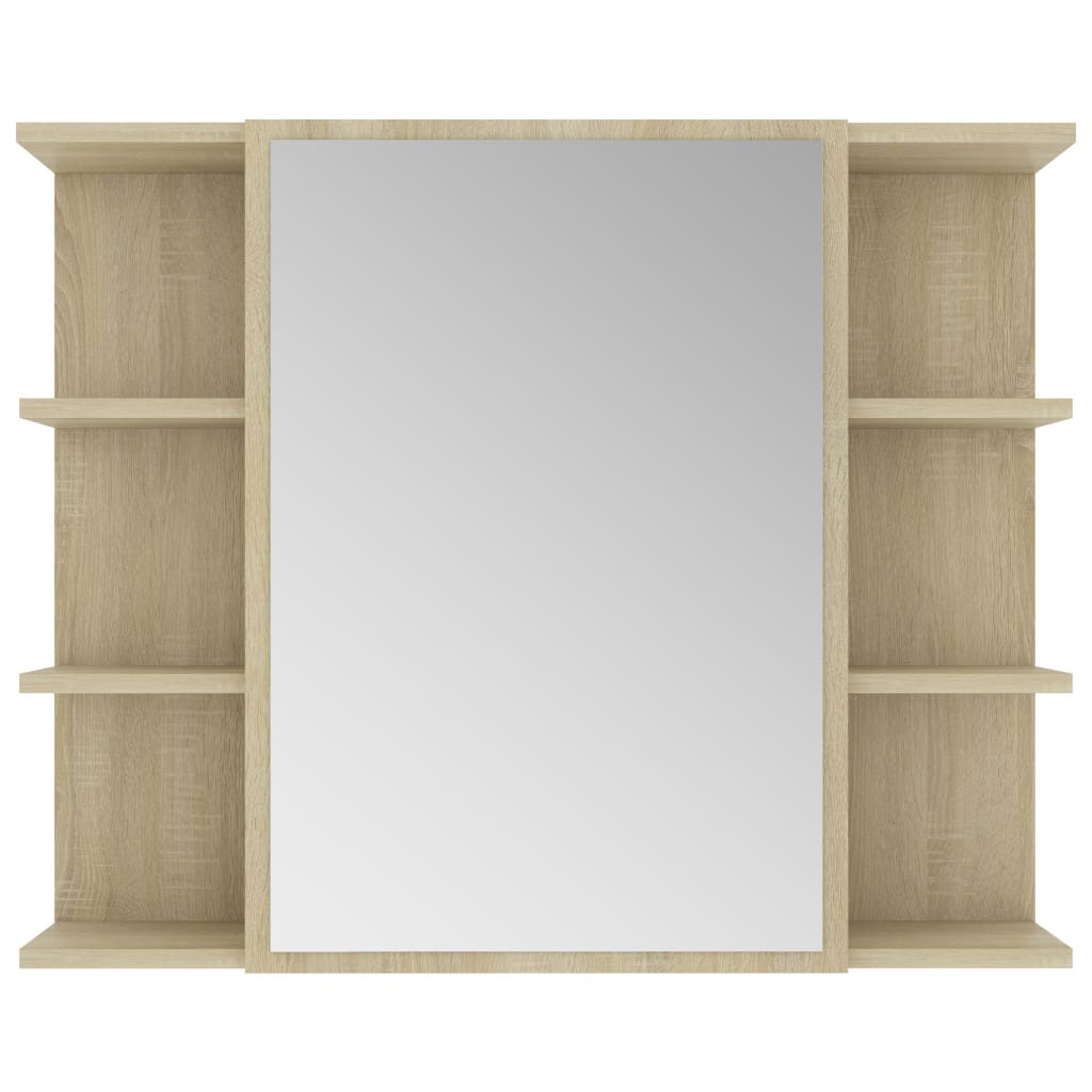Bathroom Mirror Cabinet White 802606