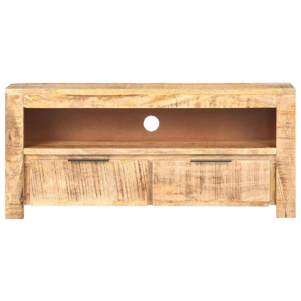 Tv Cabinet Solid Rough Mango Wood Brown 320203