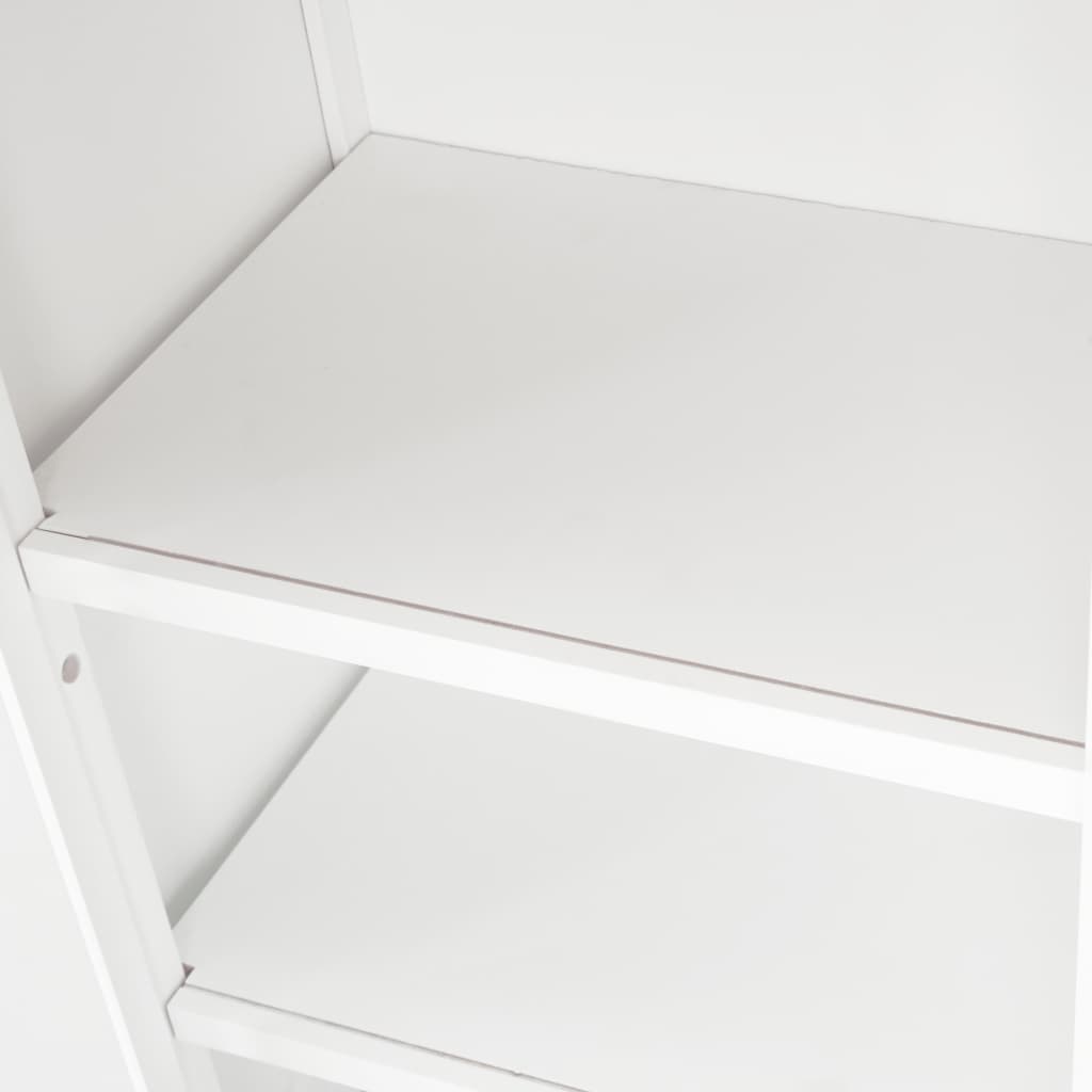 Cupboard Solid Oak Wood White 289208