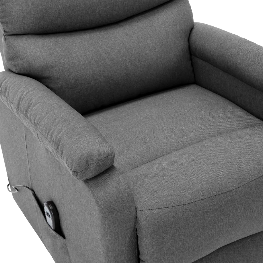 Stand Up Recliner Light Gray Fabric Grey 321236