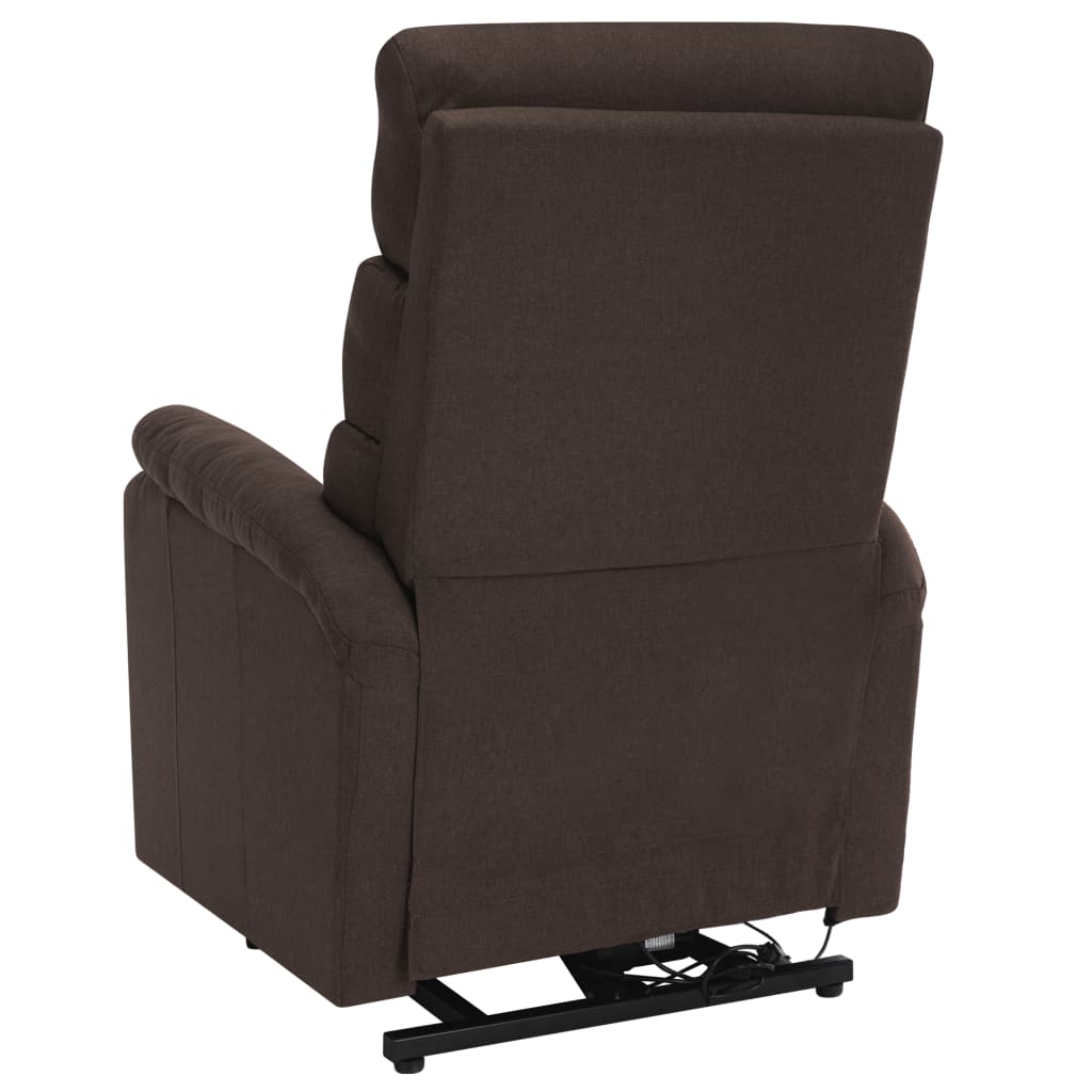 Stand Up Massage Recliner Fabric Brown 321250