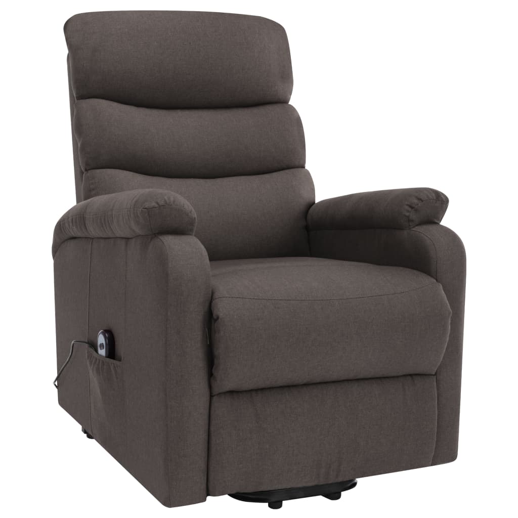 Stand Up Massage Recliner Fabric Brown 321250