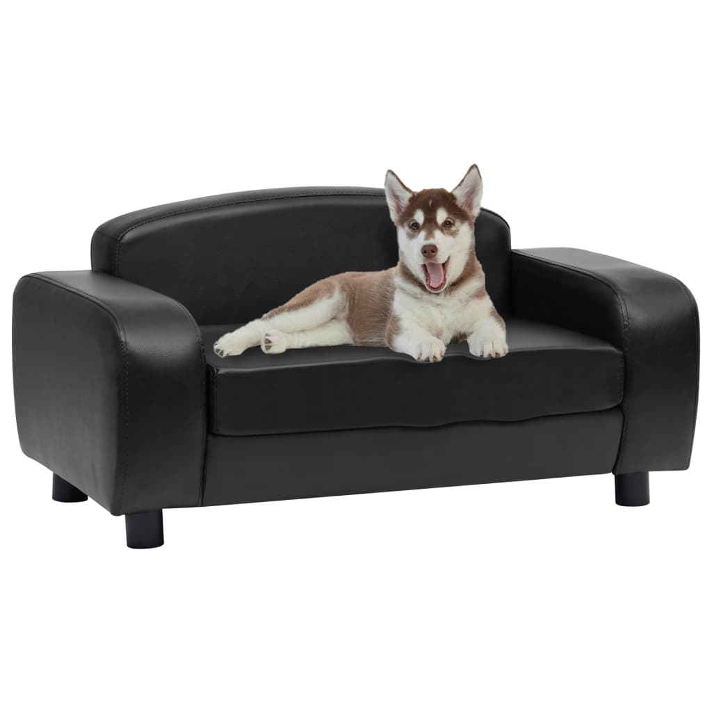 Dog Sofa Gray Faux Leather Grey 170964