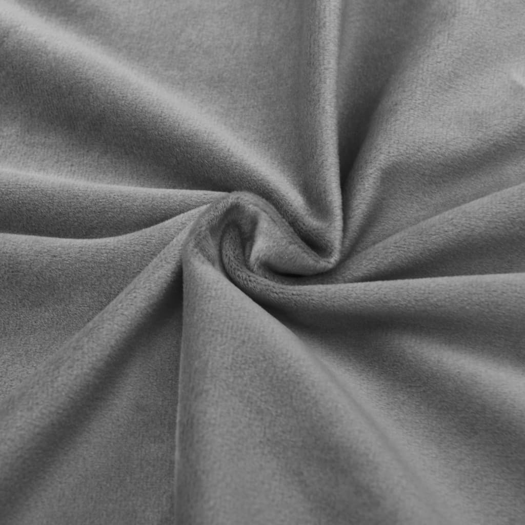 Blackout Curtains With Rings Gray Velvet Grey 134820