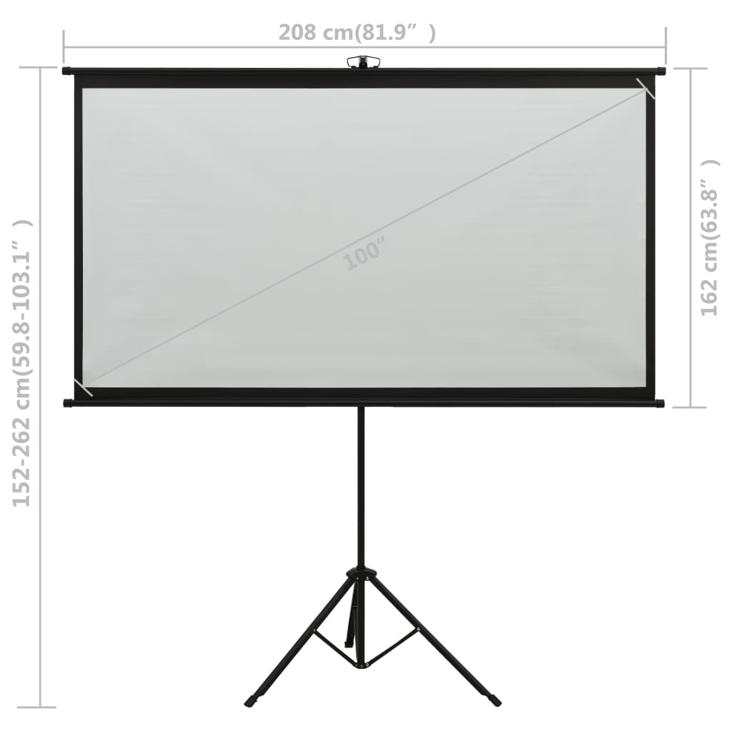 Projection Screen With Tripod White 51403