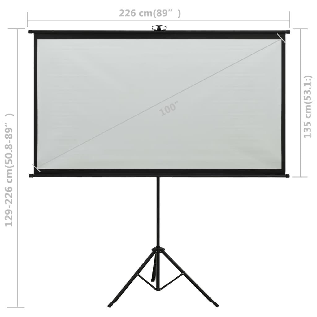 Projection Screen With Tripod White 51410
