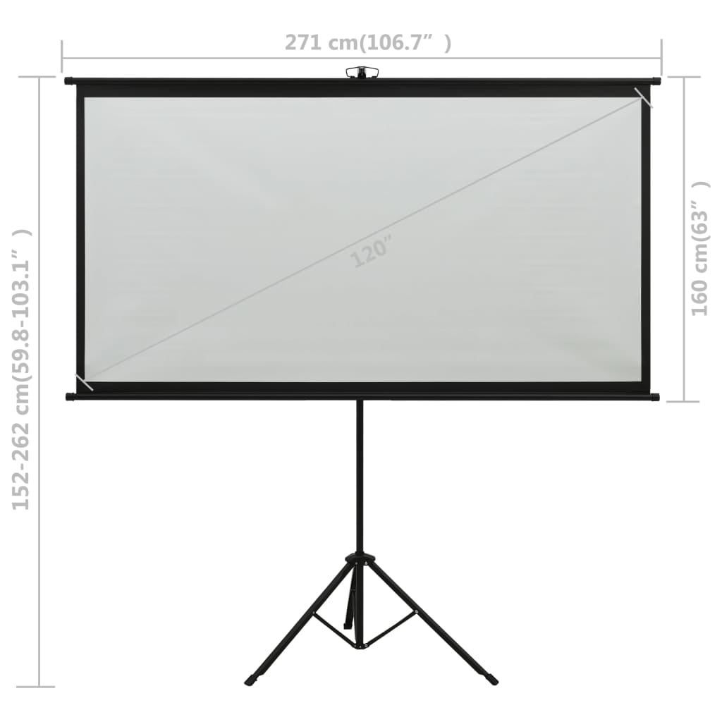 Projection Screen With Tripod White 51414