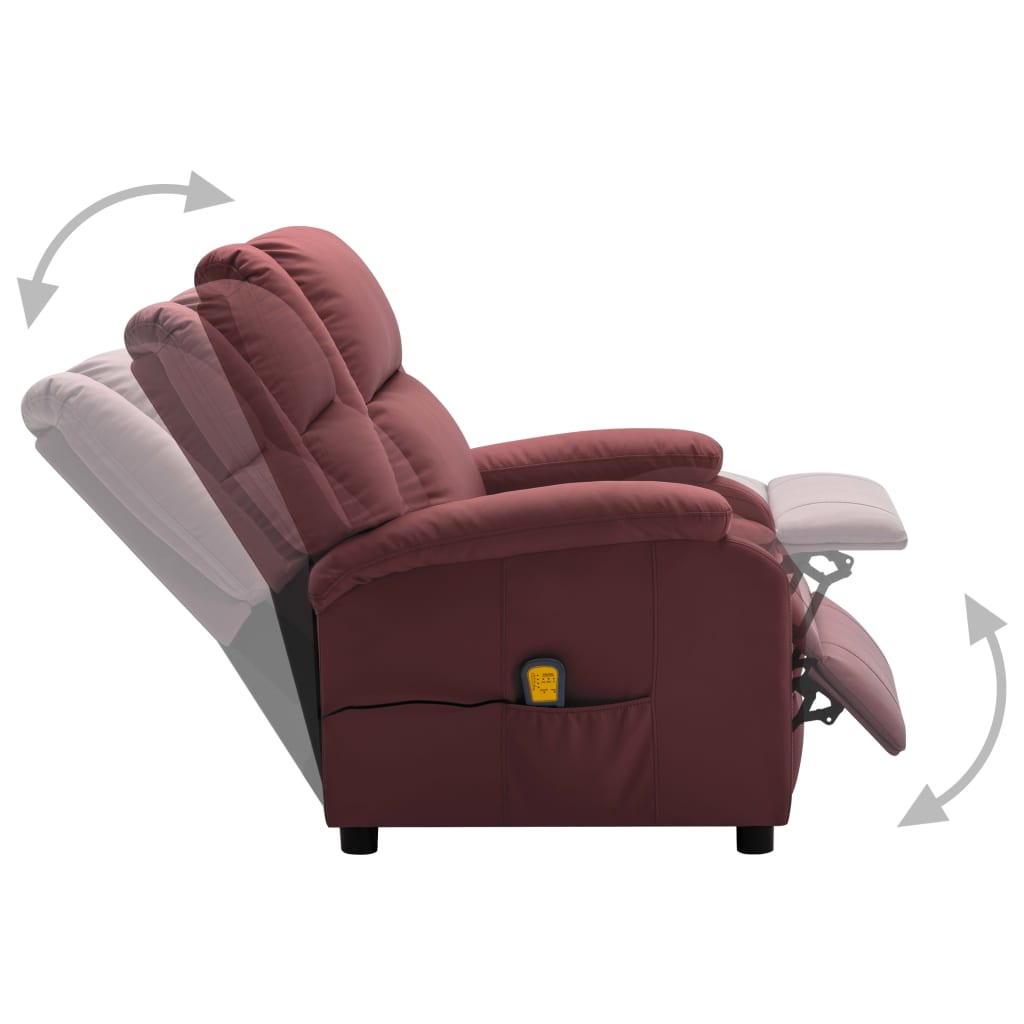Massage Chair Cream Faux Leather White 322430