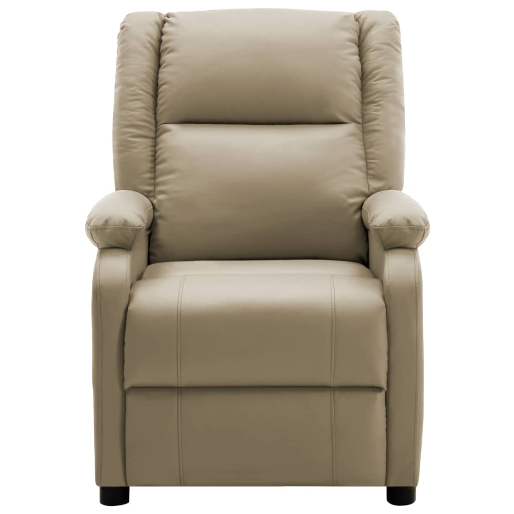 Massage Chair Cream Faux Leather White 322430