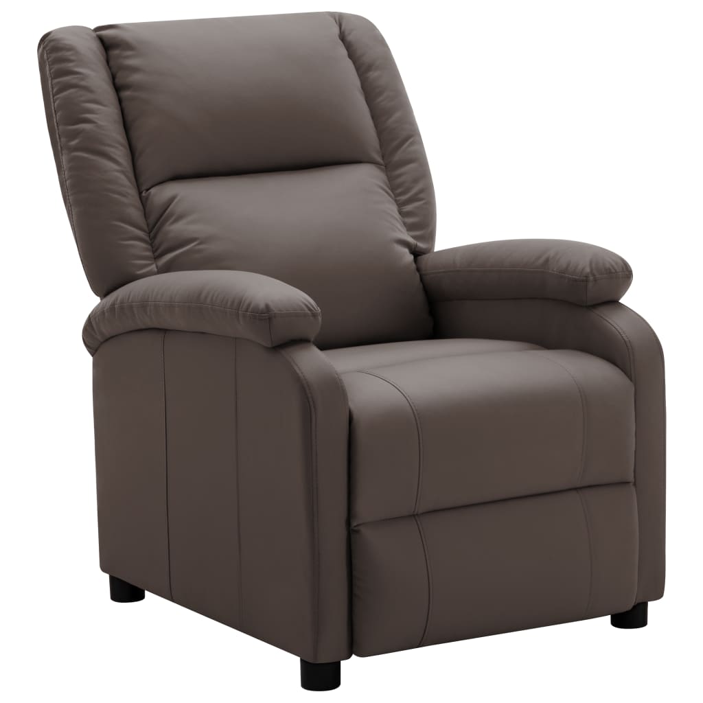Recliner Faux Leather Black 322436
