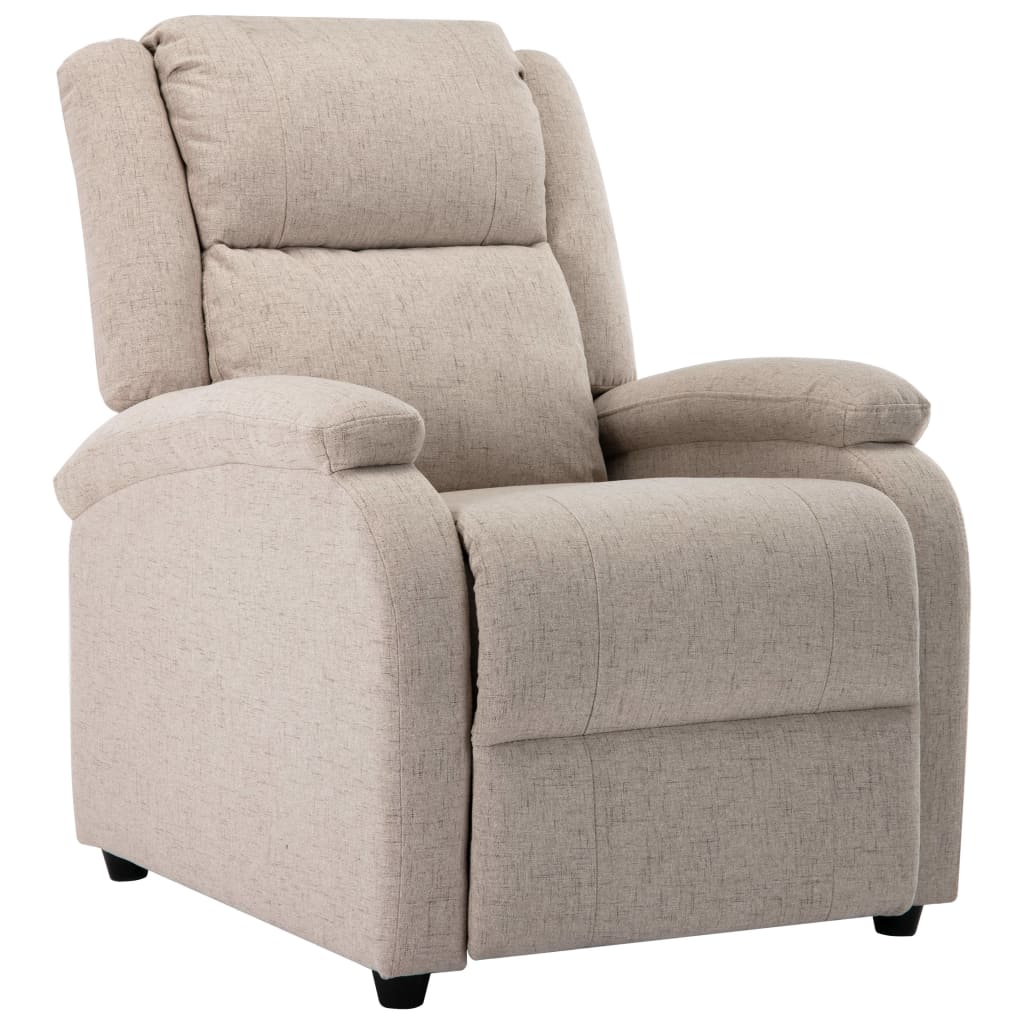 Tv Recliner Chair Fabric Cream 322459