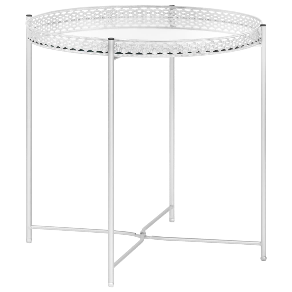Side Table Glass Silver 322800