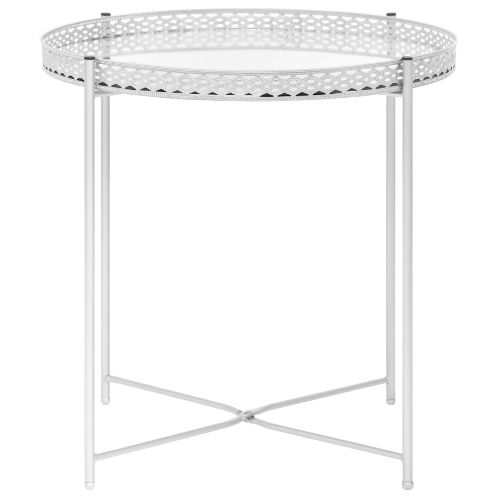 Side Table Glass Silver 322800