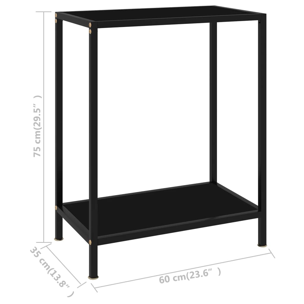 Console Tempered Glass Black 322820