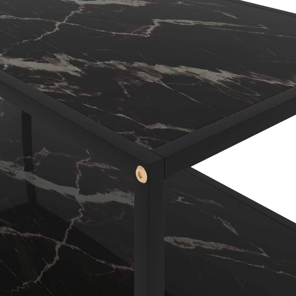 Coffee Table Tempered Glass Black 322900
