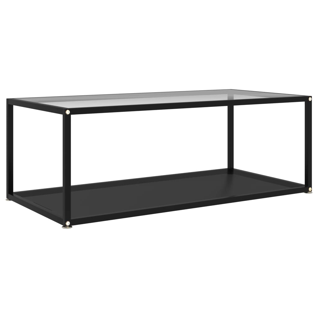 Coffee Table Tempered Glass Black 322900