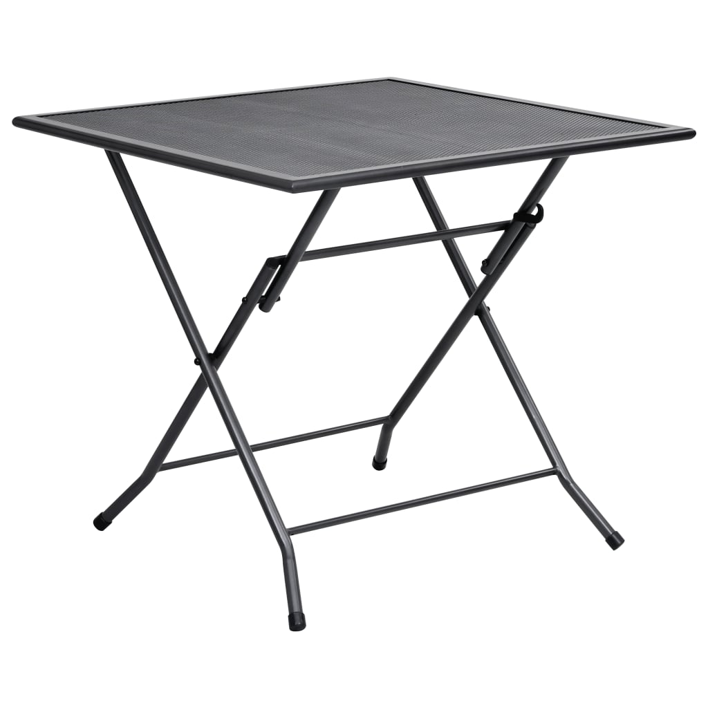 Folding Mesh Table Steel Anthracite 310151