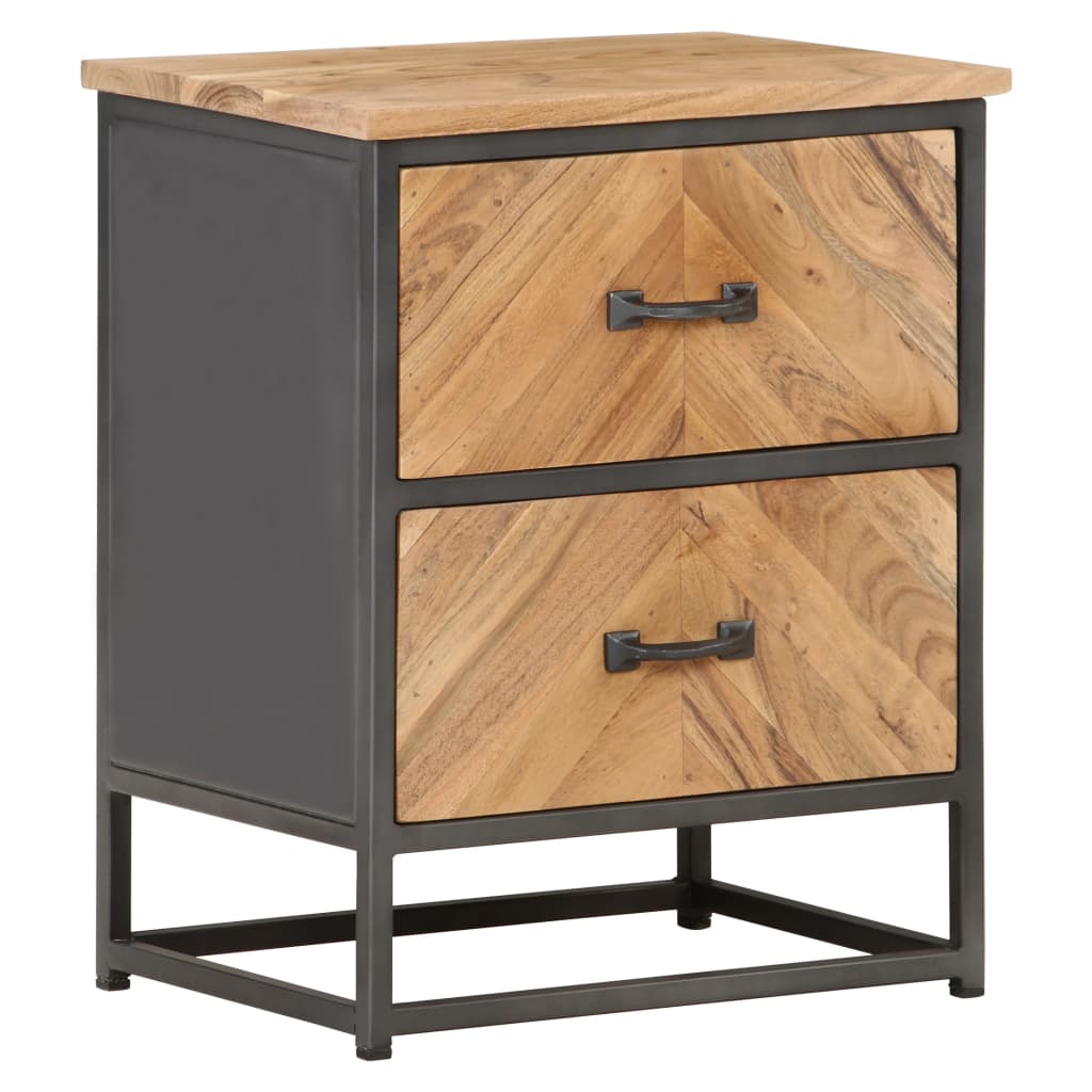 Bedside Cabinet Solid Acacia Wood Brown 323525